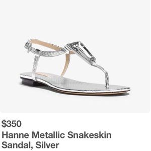 Michael Kors “Hanne” metallic sandals